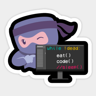 Code Ninja Software Engineer Developer Sticker